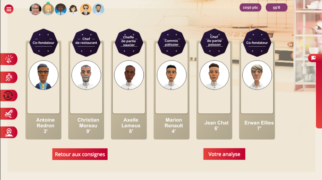 Serious Game Skema - La Table de Marie - Ecran