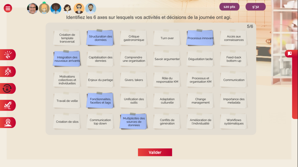 Serious Game Skema - La Table de Marie - Ecran